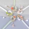 Acetic Acid Hanfu Hair Clip Pearl Flower Hairpin Fashion Chinese Style Hair Stick  Female