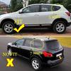 6 Stück/Set Säulenabdeckungen für Nissan Qashqai J10 2008-2013 Türfensterleisten Aufkleber Dekorationszubehör