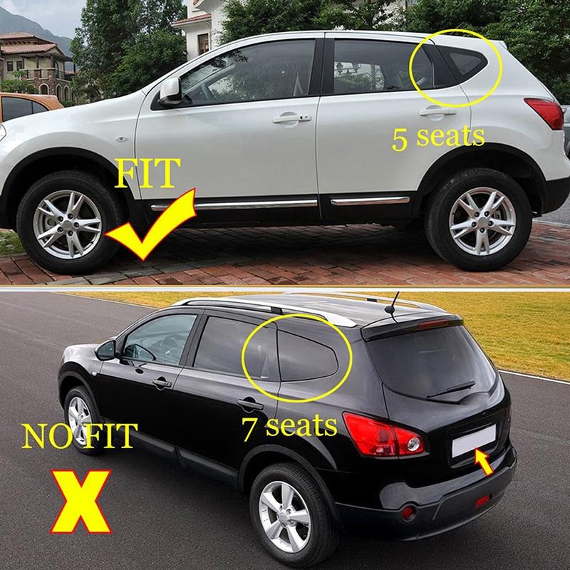 6 Stück/Set Säulenabdeckungen für Nissan Qashqai J10 2008-2013 Türfensterleisten Aufkleber Dekorationszubehör
