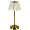 Small Pleated Table Lamp USB Rechargeable Bedside Lamp Cordless Desk Lamp for Bedroom Living Room Home Office Decor