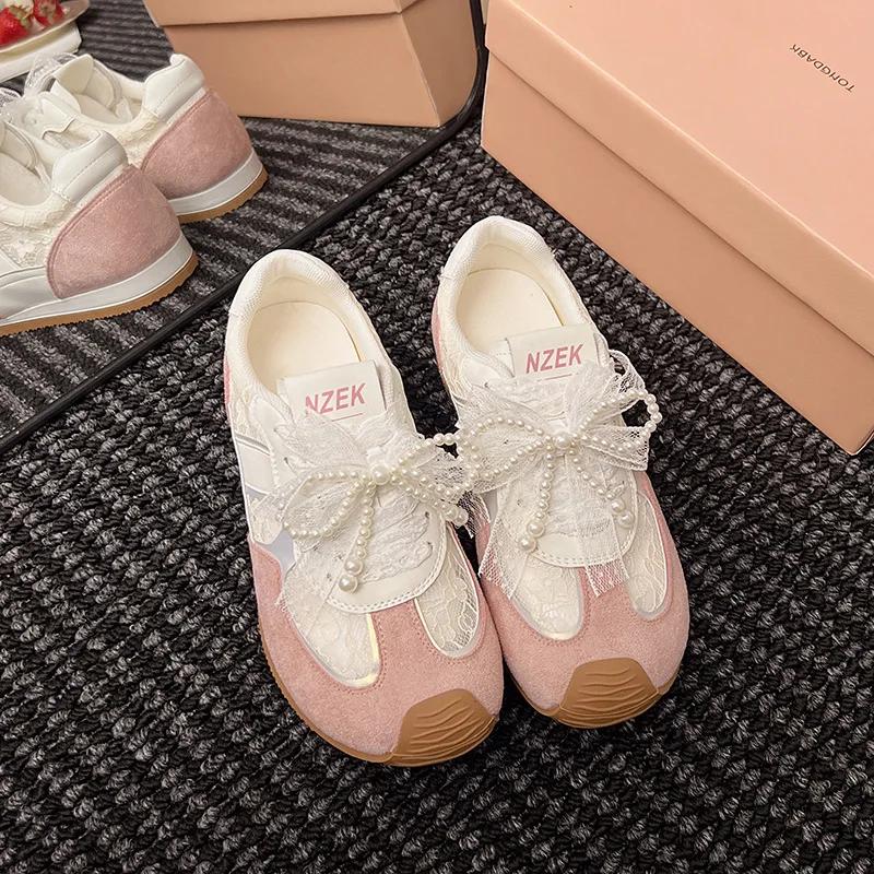 Fashion 2025 Spring New Bow Personality Fashion Casual Mesh with Comfortable Breathable Women's Shoes