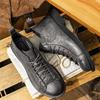 2026 Autumn and Winter British Retro Martin Boots Men's Round Head Lace-up Soft Sole Medium Help Tooling Leather Boots Genuine Leather Short Boots Men