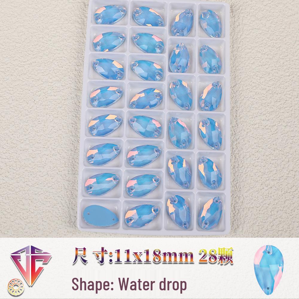 

Флуоресцентные мокка каплевидные стразовые бусины - Ручная работа DIY Двухдырочные плоские аксессуары