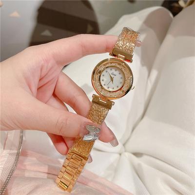 Orologio da Donna al Quarzo di Lusso Leggero Impermeabile con Catena in Lega