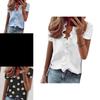 Stylish Women's V Neck Ruffle Short Sleeve T Shirt With Fashionable Daisy Print