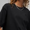 Nike Dri-FIT Solid Logo Loose Fit Sports Short Sleeve Drop Shoulder T-Shirt Women Tops Black FN4500-010