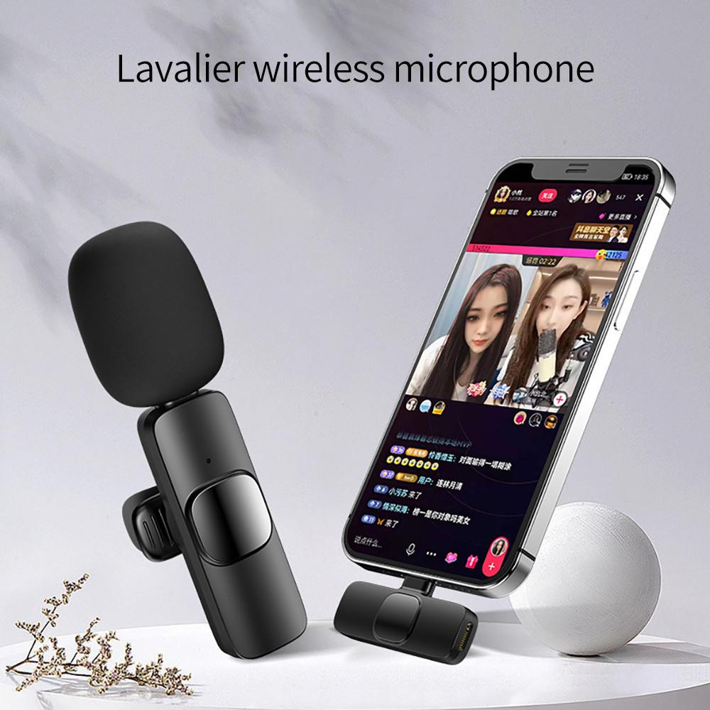 Wireless lavalier microphone with iPhone interface, compatible with iPhone and iPad