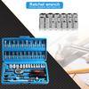 46PCS Car Repair Tool Kit Wrench Wrench Socket Spanner Screwdriver Carbon Steel Combination Auto Repair Tool Kits Accessory