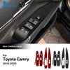Real Soft Carbon Fiber For Toyota Camry 2018      2024 LHD RHD Car Window Lift Button Switch Panel Trim