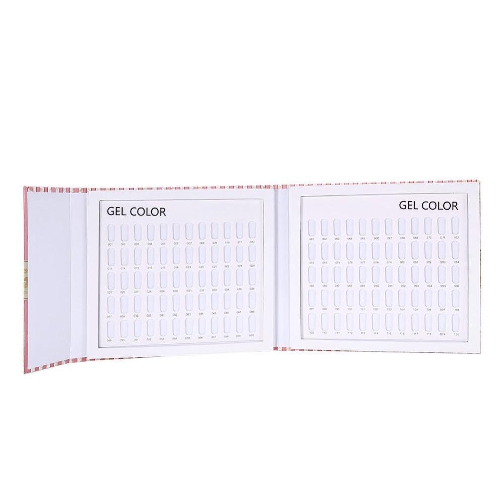 

High Grade Nail Polish Gel Color Card 120 Colors Nail Polish Display Board Tips Showing