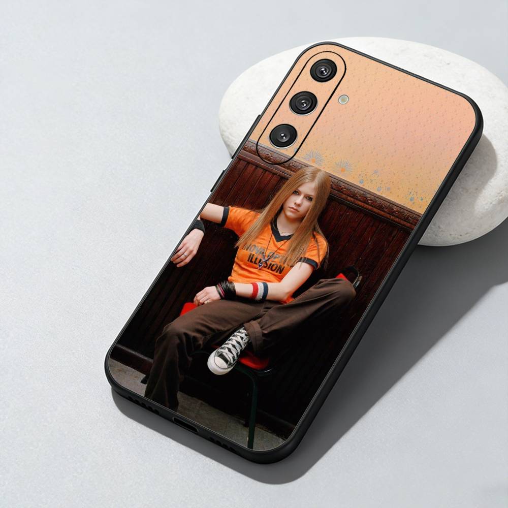 

A-Svril Singer L-Lavigne Phone Case For Samsung Galaxy A73,A72,A71,A70,A52,A51 Others Soft Black Cover Samsung a52