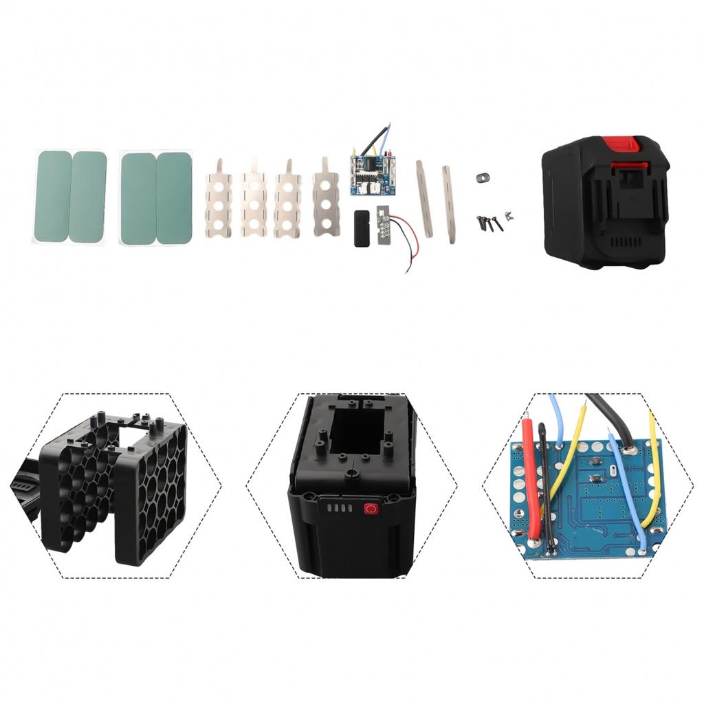 10/15/20cores Battery Shell 1set Metal PCB Charging Board