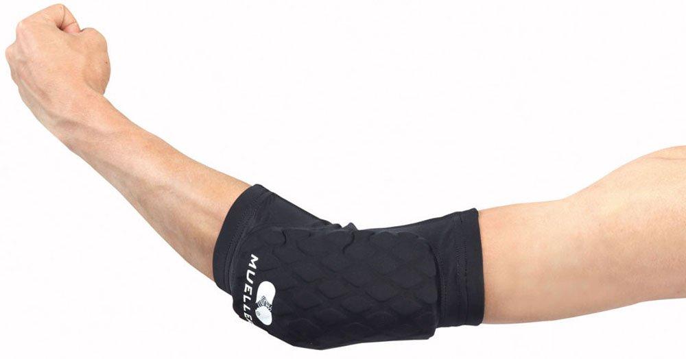 

используется профессиональными спортсменами Mueller Поддержка колена для спорта Волейбол и ромбовидная накладка 55373 [Командные бренды] Баскетбол, 2 штуки на локоть/колено/голень, большой, чёрный