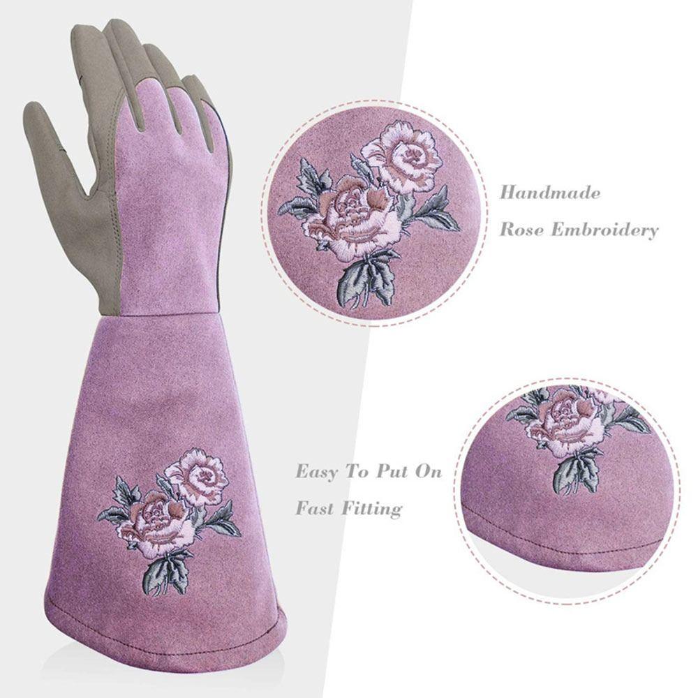 Wasserdichte Gartenhandschuhe Atmungsaktive Pflanz- und Schneidehandschuhe Werkzeug Lange Handschuhe Garten