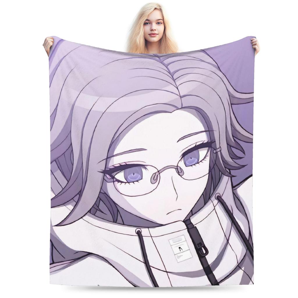 Eito HUNDRED LINE Knitted Blankets Flannel Last Defense Academy Lightweight Throw Blankets for Outdoor Travel Bedspread