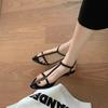 Fashion Sandals for Women In Summer 2025 Pointed Straight Thin Strap with Exposed Toe Buckle Sandals for Women  Sandalias De Mujer
