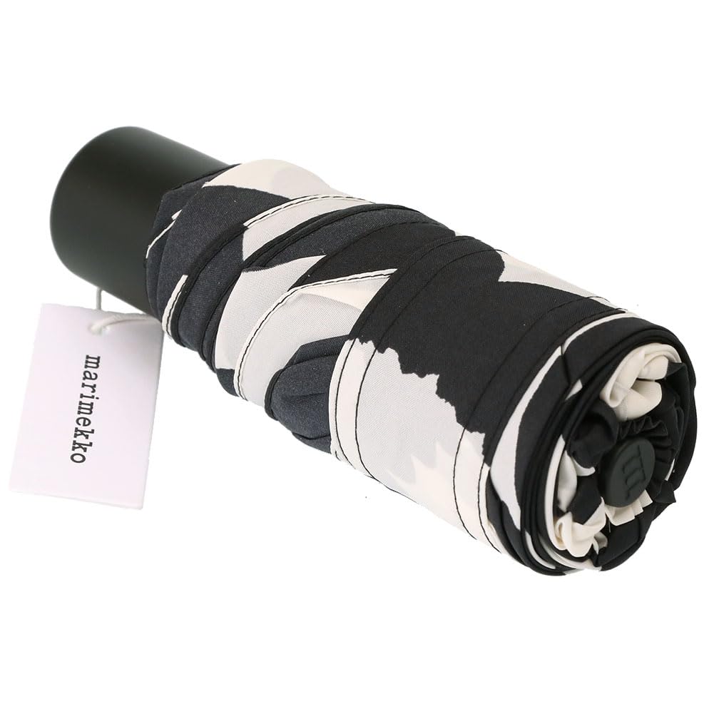 Marimekko Mini 48858 190 Women's Umbrella, Unikko, 16.5x5x5cm, Black, (93720 190) [Used]