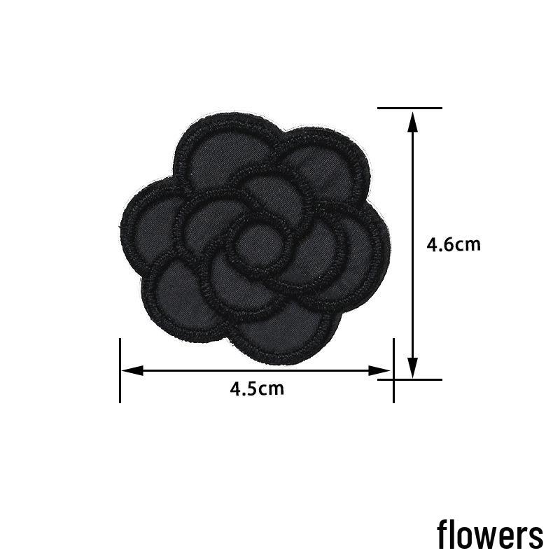 Black Self-Adhesive Down Jacket Repair Patch - Embroidered Pattern for Seamless Jacket and Tent Hole Repair