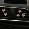 5pcs Pink/White Crystal Car Air Vent Fragrance Decoration Clip, Auto Interior Decor Accessories