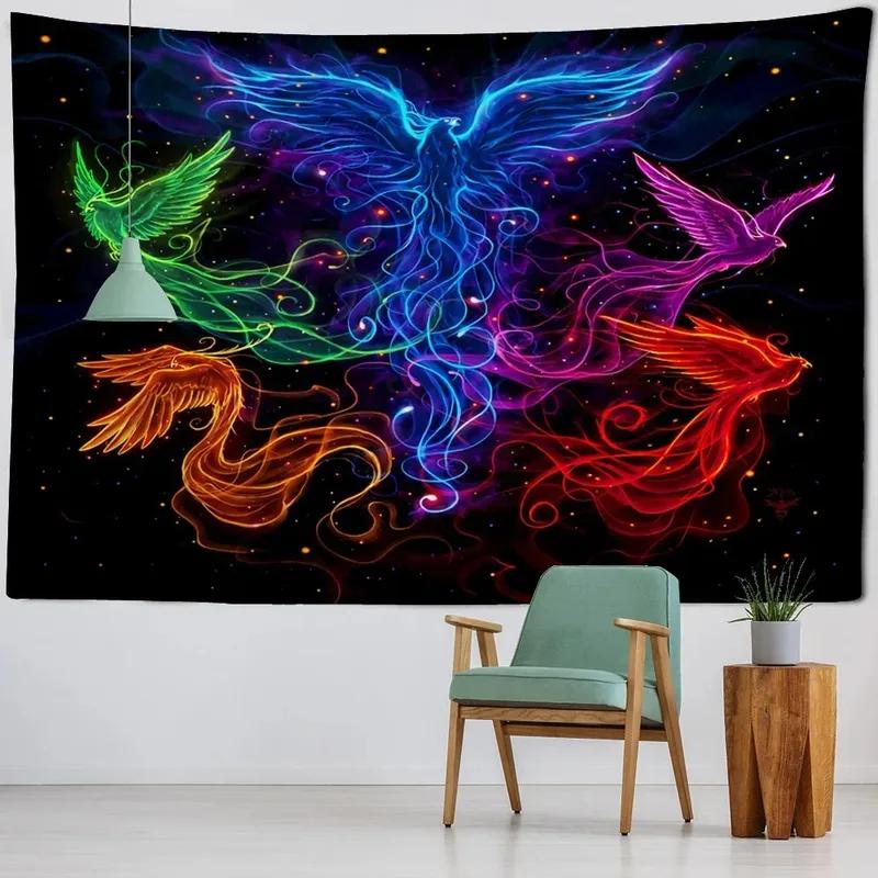 Flame Bird Decorative Tapestry Office Living Room Decor Home Wall Tapestry
