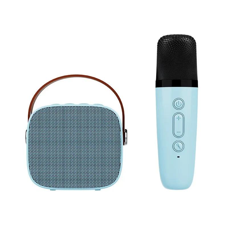 Clearance Sale Mini Wireless Mic Bluetooth Small Speaker Outdoor Portable Karaoke  Audio All-in-one Microphone Subwoofer