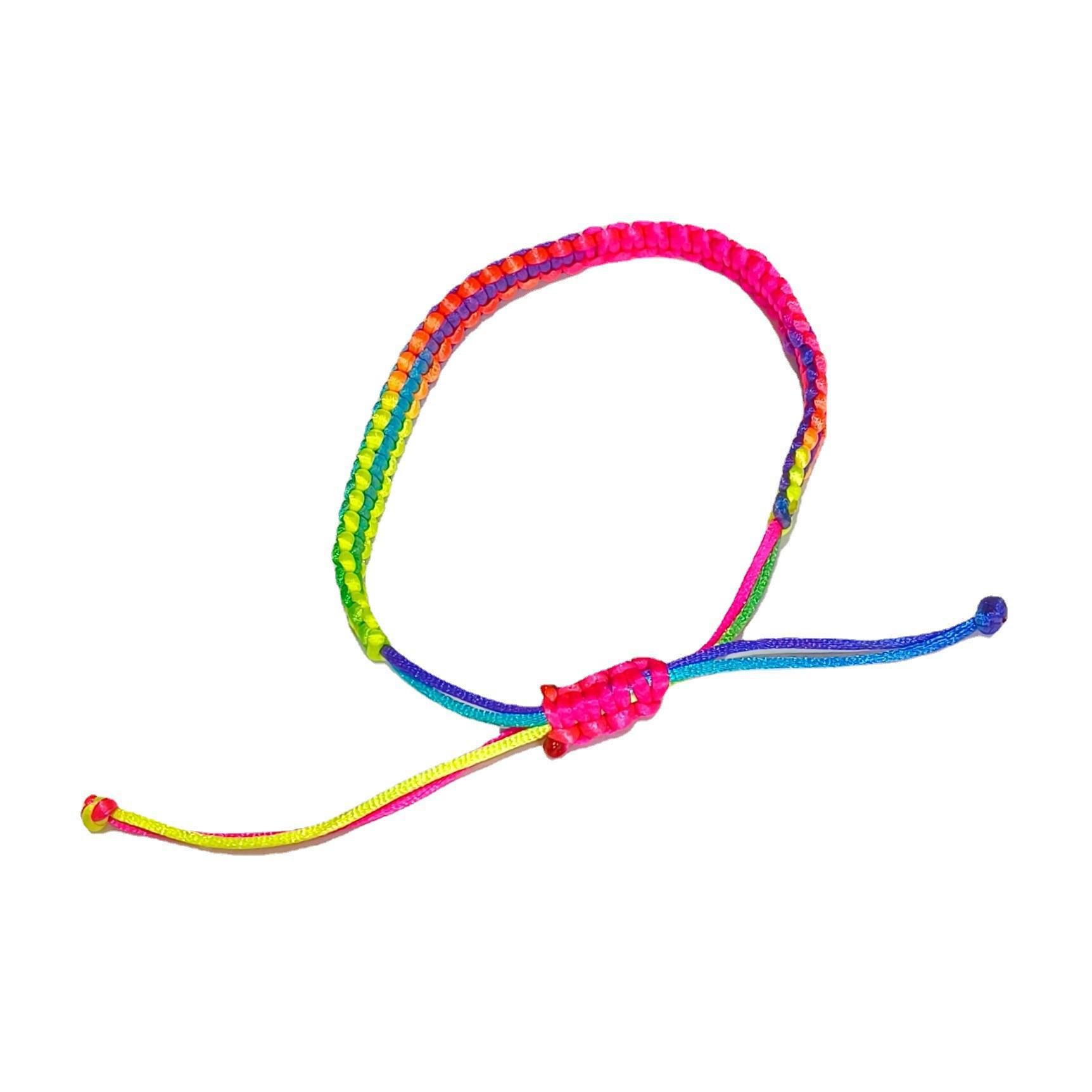 

Новый плетеный браслет 2025 года в стиле ретро с камелией для женщин Colorful rope (random colors)