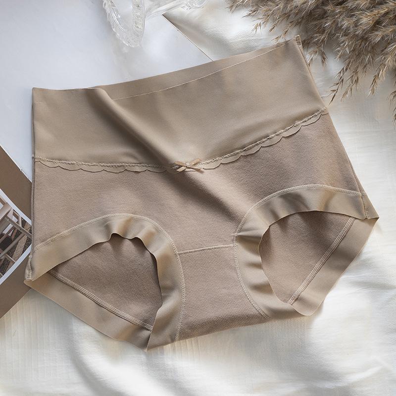 Antibacterial 7A High-Waisted Seamless Thong: Plus-Size, Butt-Lifting, Pure Cotton Women's Underwear