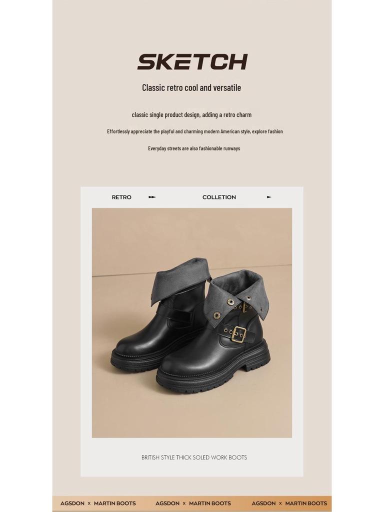 Augusden Women's Vintage Brown Mid-Calf Knight Boots (2025)