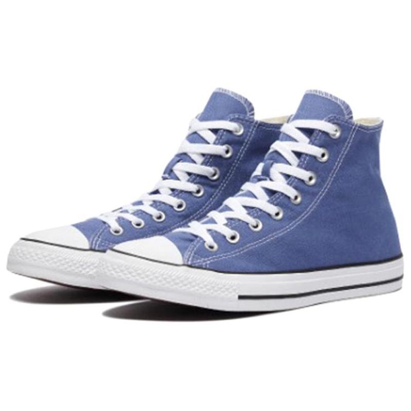 Converse Chuck Taylor All Star Round Toe Lace-up High-top Canvas Shoes Unisex Blue