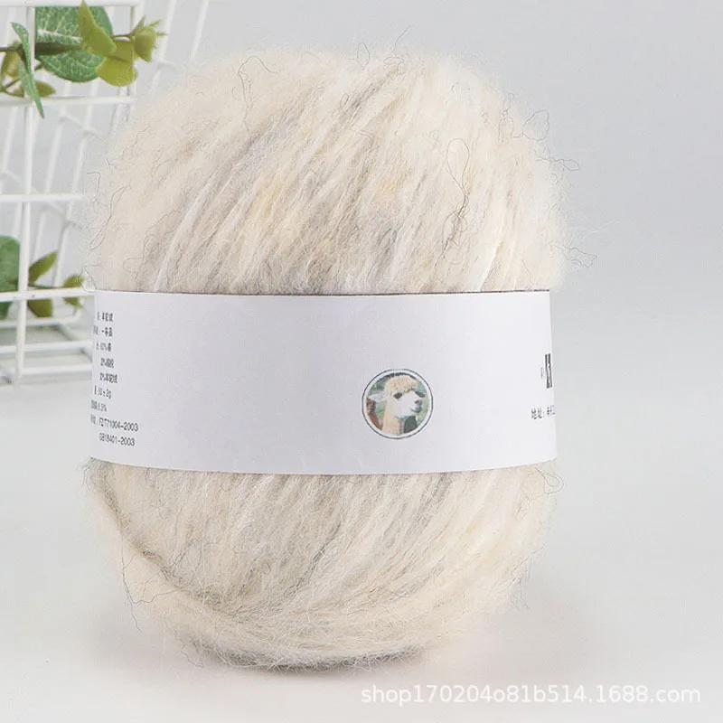 

Colorful Alpaca Velvet Handmade Woven DIY Sweater Jacket Thread Tied Scarf Hat Medium Thick Yarn Ball