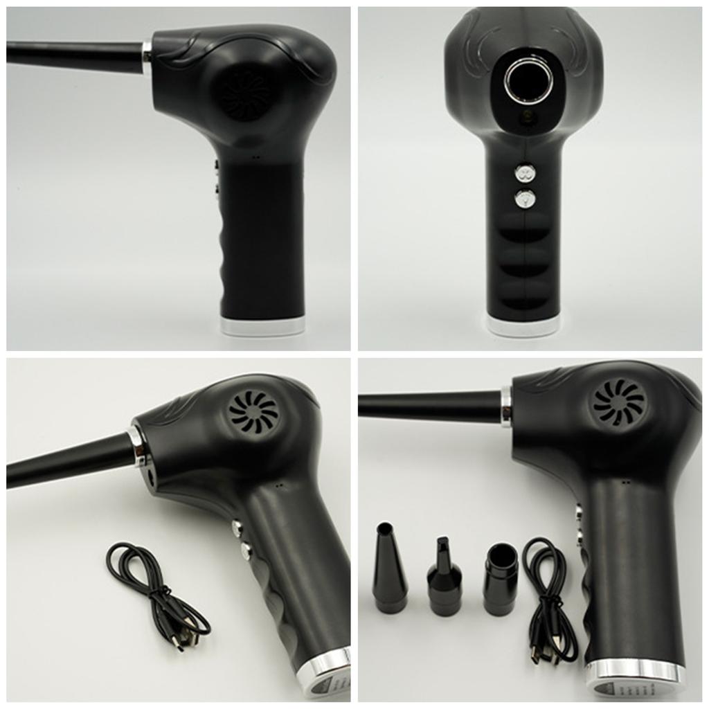Electric   Duster with Light 60000RPM 2 Gears   Rechargeable Cordless Handheld   Blower with 5 Nozzles for Home PC Keyboard Car Interior 