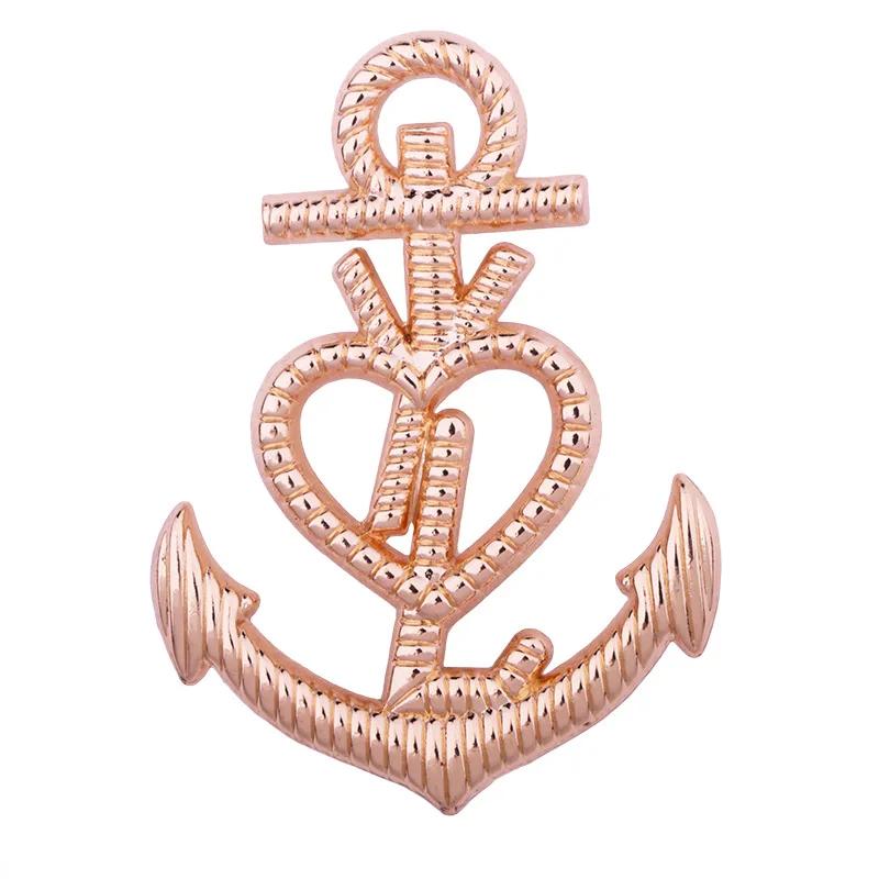 Trendy Heart Anchor Brooch Versatile Outerwear Decor Bohemian Valentine s Pin - Unique & Fashionable Couple Accessories