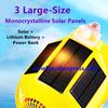 Helmet With 3 Solar Panels 2 Fans LED Light RGB Warning Rechargeable Lithium Battery Power Bank Outdoor Work Solar Fan ABS Cap