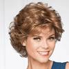 Fashionable Women's Short Curly Wig: Full-Head, Voluminous, Golden Full-Cap Wig