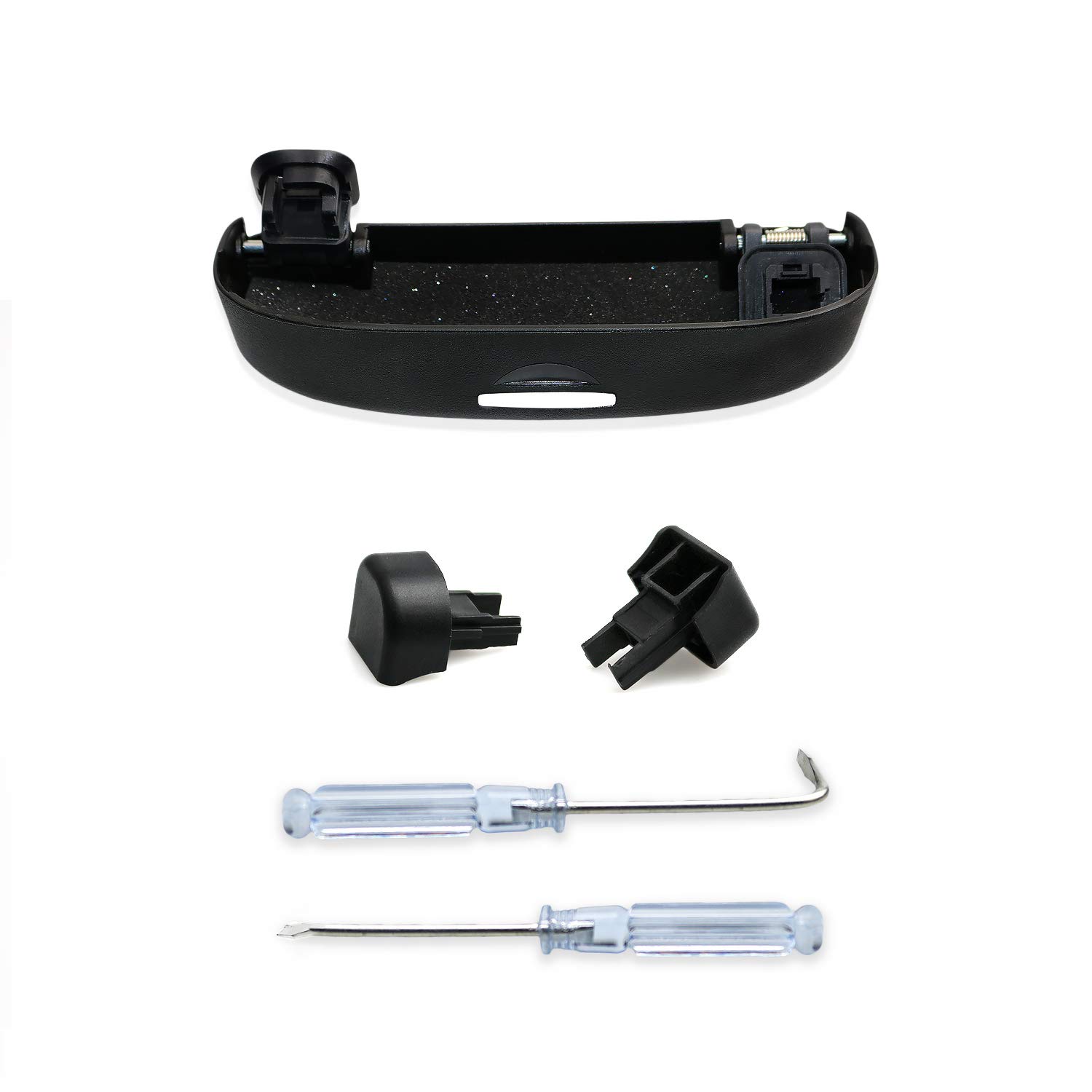 

RUIYA Чехол для хранения солнцезащитных очков для Honda RV и Civic Автомобильное хранилище ABS Ударопрочный Чехол для солнцезащитных очков с держателем для инструментов для установки/Очки чёрный