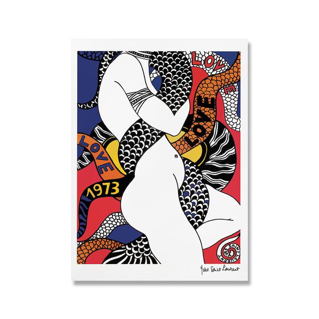 Nordic Style Modern Love Exhibition Poster Wall Art  Canvas Painting Simple Love Living Room Home Decoration Painting No Frame