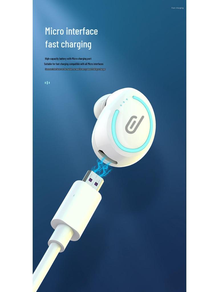 Mini Invisible Bluetooth Earbuds: Wireless Noise Cancelling, Ultra-Long Standby, Single In-Ear with Large Capacity