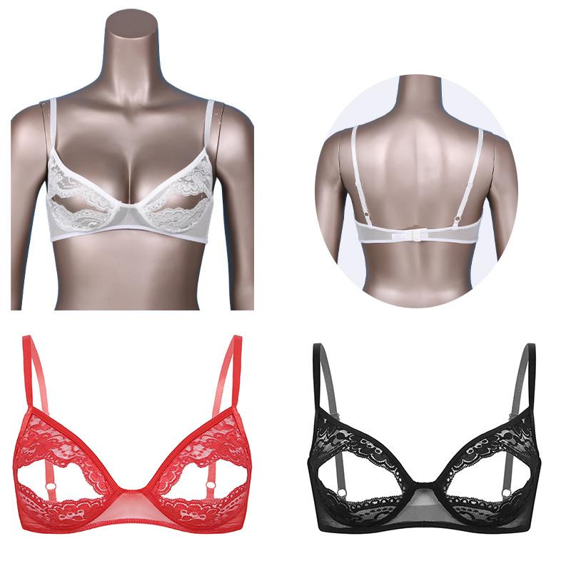 

Жіночий мереживний бюстгальтер великого розміру, бюстгальтери з пуш-апом, нижня білизна з видаленим бюстгальтером XL тілесний