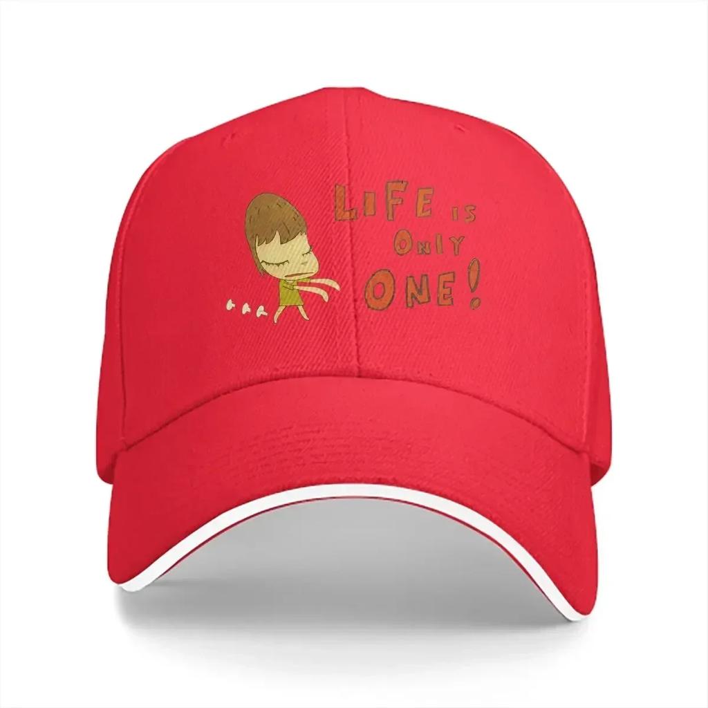 Summer Cap Sun Visor Life Is Only One Hip Hop Caps Yoshitomo Nara Japanese Artist Peaked Hats