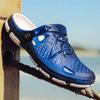 Fashion 2025 Men's Sandals Handmade Summer Shoes for Men Rubber Soft Garden Water Shoes Big Size Man Beach Flat Sandals Slippers X14