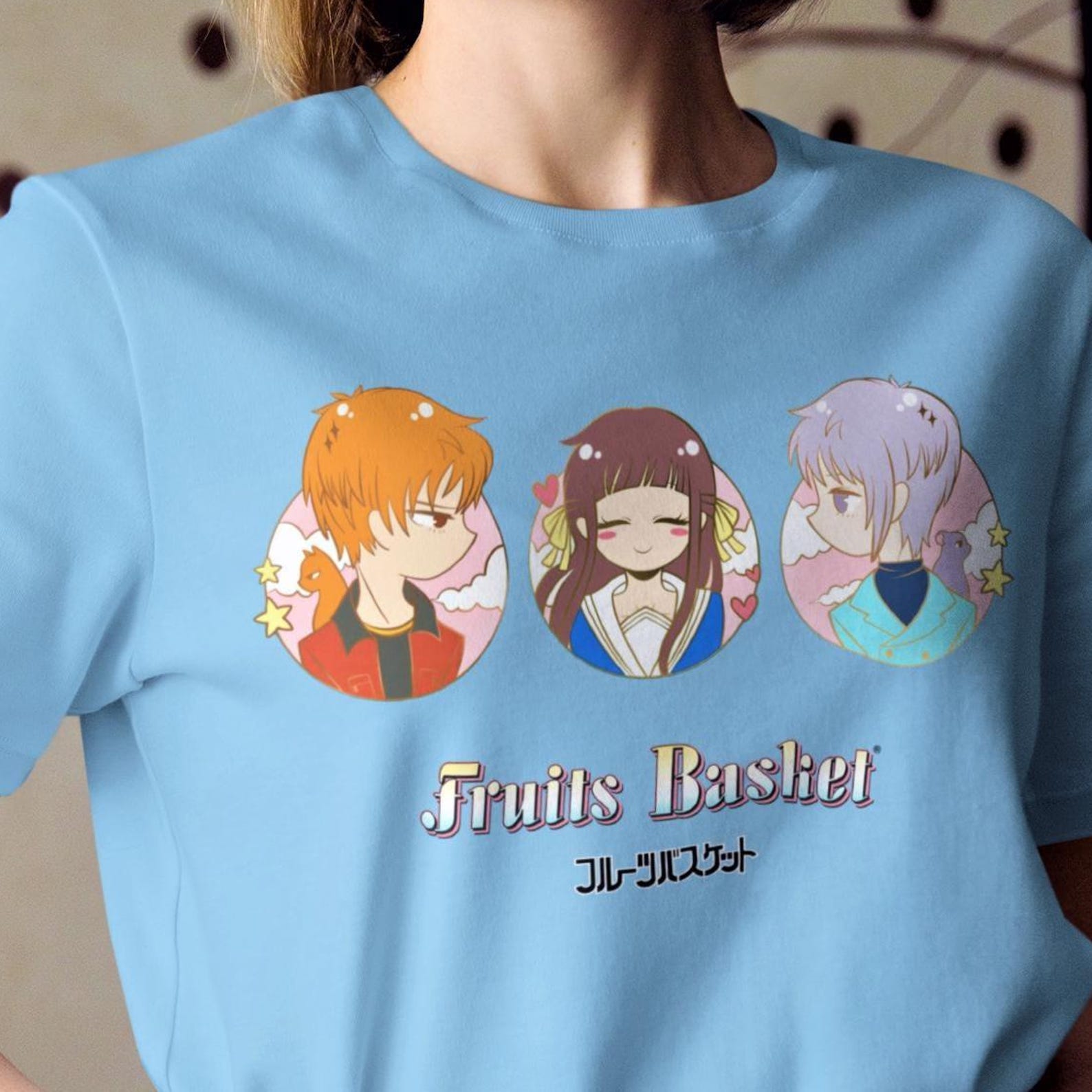 Fruits Basket Anime Shirt – Kyo Sohma,Yuki Sohma,Tohru Honda,Manga Cosplay Tee 4XL