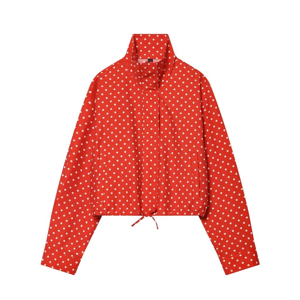 European and American Style, New Women's Clothing, Fashionable, Casual, Polka Dot Bubble Sleeve Jacket 5247/713