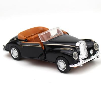 1/36 Open Roof Die-Cast Vintage Model Car Boys Metal Pull Back Car Toy for Kids