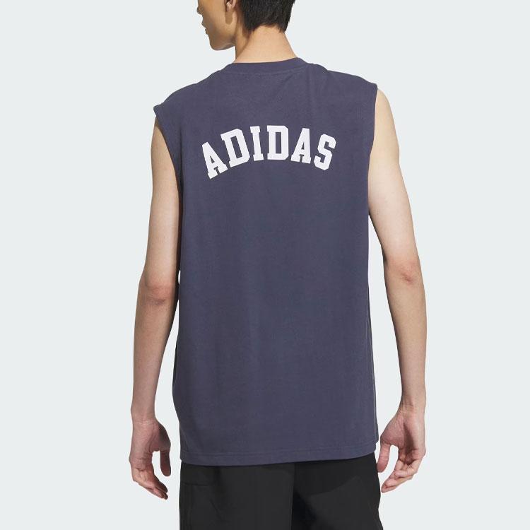 Adidas Sportswear Tank Top With Alphabet Logo Print Men Tops Dark-Cyan IS4964