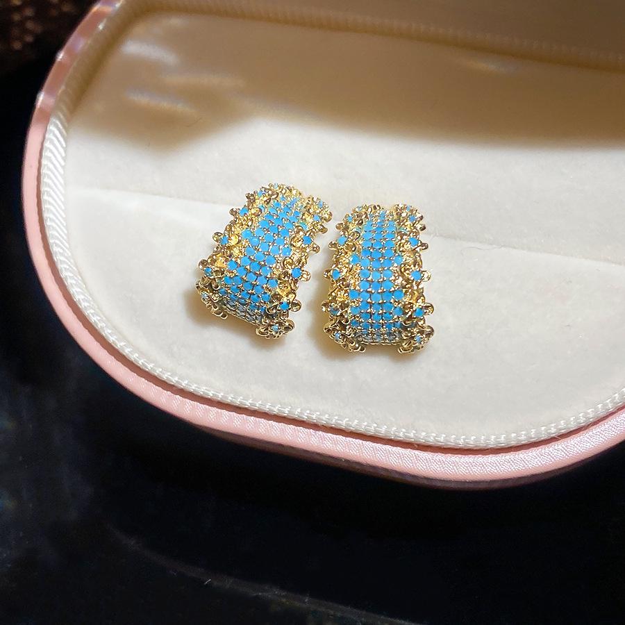 French Pearl Beads Zircon Pearl Stud Earrings - Elegant and Versatile High-End Accessories