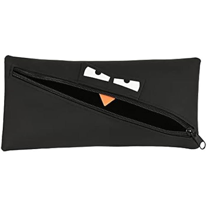 Pencil Case - SAFTA - Caritas - 22x11 Cm - Zipped - Comfortable - Black