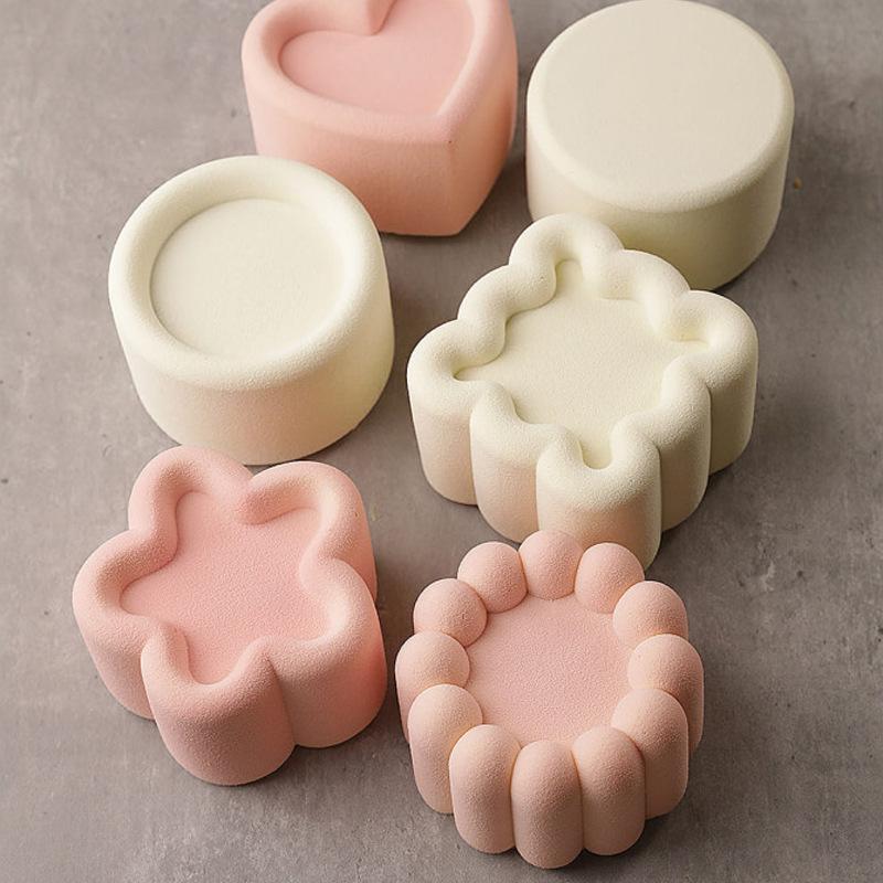 1Pc Silicone Mold For Cake Bento Flower Heart Square Star Shape Chocolate Mousse Soap Candle Gypsum Making Kitchen Bakeware