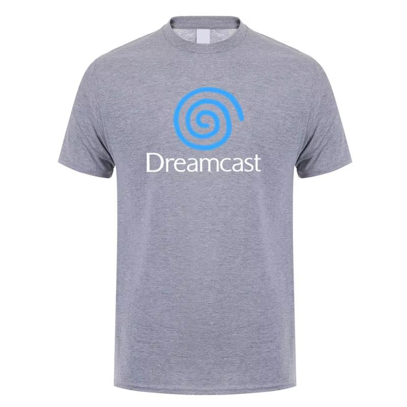Dreamcast Tribute Blue Swirl T Shirt Summer  Cotton Short Sleeve Dreamcast T-shirts Gift  WoMan Tops Tee
