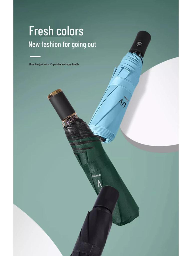 Extra Large Unisex Sunshade & UV Protection Folding Umbrella - Rain or Shine