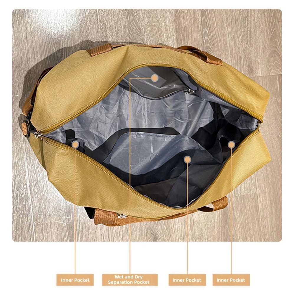 Separate Wet Dry Portable Gym Bag Waterproof Design Portable Handle Gym Suitcase Large Capacity Travel Duffle Bag